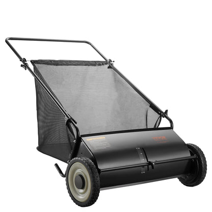 Tuinruimer – Bladverzamelaar – Handmatige - Gazonveger met Hopperzak - Heavy-duty – 26-inch - Grasverzamelaar - Zware Stalen Constructie - voor Tuinonderhoud