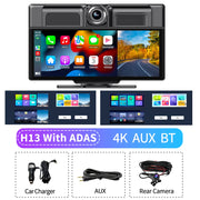 Imagebon 10.26" 4K ADAS Wireless CarPlay & Android Auto Dash Cam GPS Navigation 24h Park Monitor Night Vision Rear View Mirror