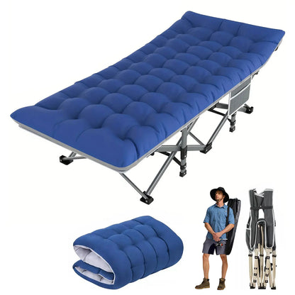 Opvouwbaar Campingbed - Kampeerbed - Veldbed - Vouwbed - Ligbed - Draagbaar - Opvouwbaar - 200KG Capaciteit - Blauwgrijs
