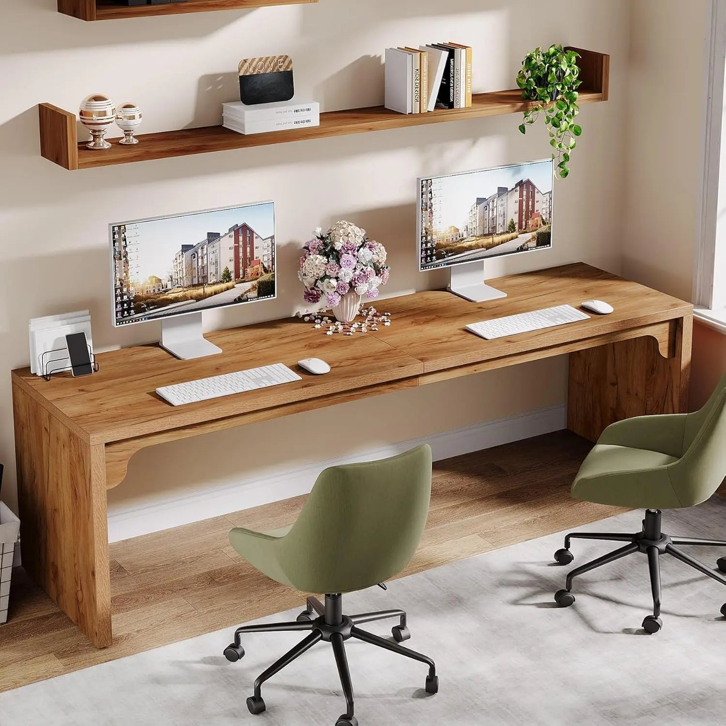 Bureau – Computerbureau – Werktafel – Kantoortafel – Eettafel – Ruim Werkblad 180x59 cm – Duurzaam Houtfineer Bruin