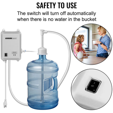 Water Pumps - Water Dispenser - Small Water Pump - Electric Water Pump - High Flow Single Inlet Bottled Water Pump for Home Kitchen Office Bar Cafes