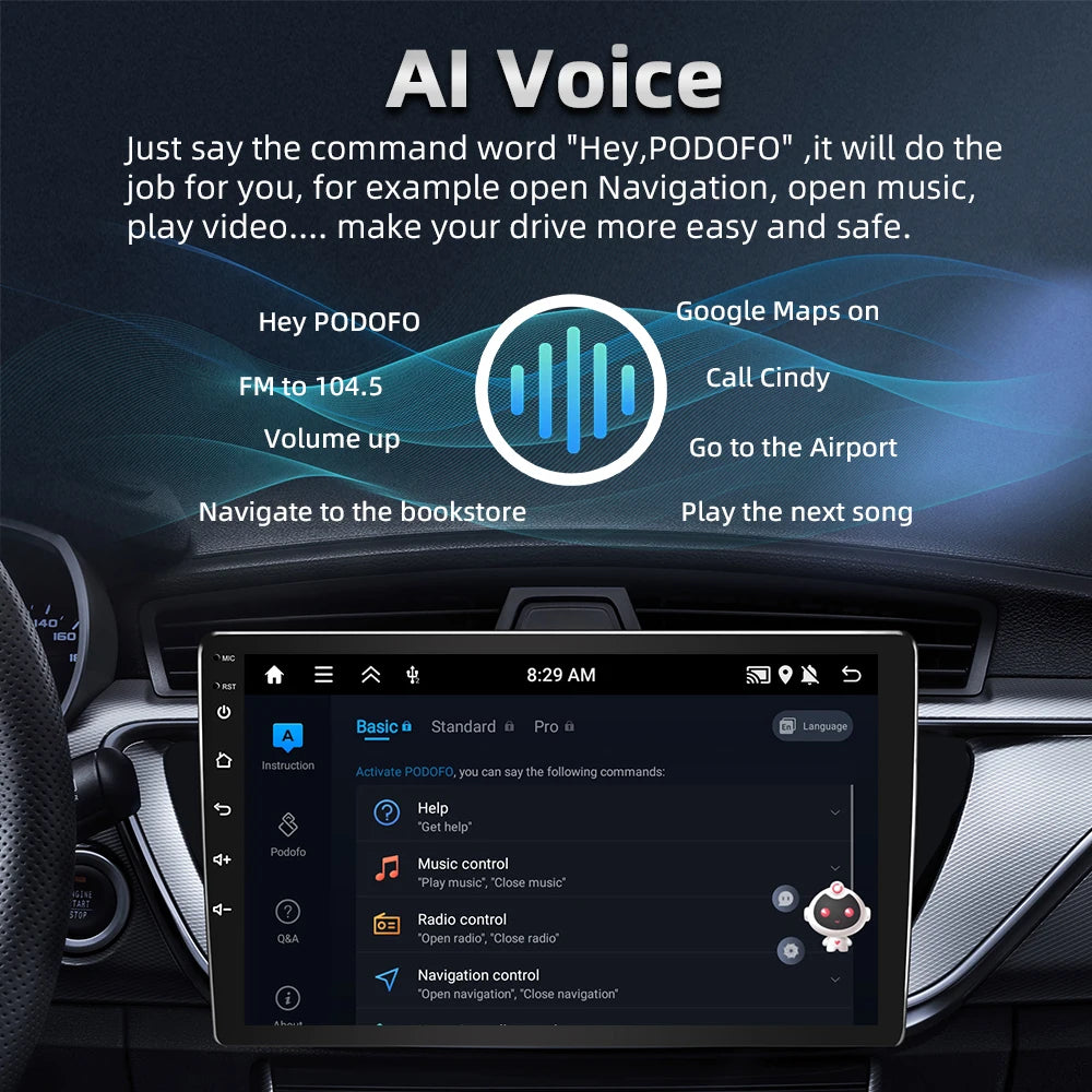 10,1" Android 2DIN Autoradio – Multimedia Speler – Auto Stereo – Touchscreen – Navigatie – CarPlay & Android Auto – Duidelijk HD Scherm – Dubbele USB & Bluetooth