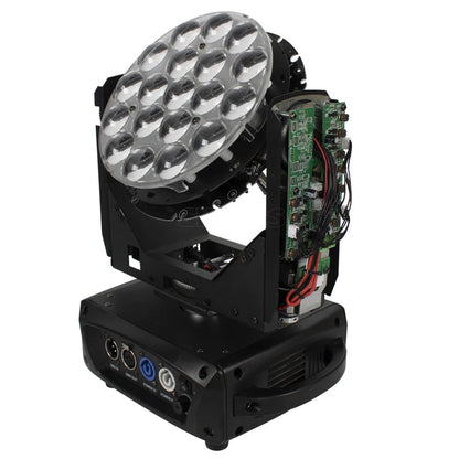 Discolamp - Party Lights - Disco licht - Party Laser  - Podiumverlichting - Mini LED & Laser Party Lamp - 19x15W Zoom & DMX-compatibel -  Discobal - Beam+Wash RGBW Moving Head Lich - met Flight Case - 1 Stuk