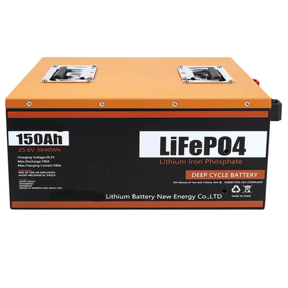 24V LiFePO4 Accu – Lithium Batterij – Solar Accu – Camper Accu – Elektrische Accu – 150Ah Capaciteit – IP67 Waterdicht