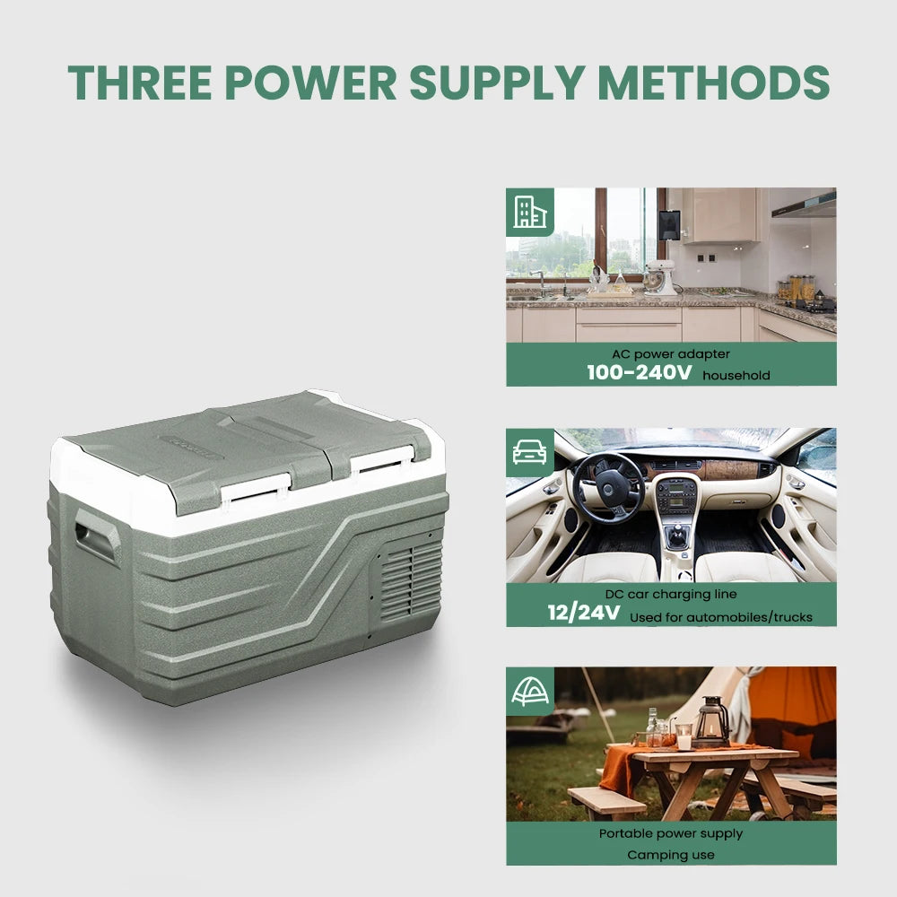 Auto Koelbox - Koelbox - Compressor Koelkast - Compressor Koelbox - Camping Koelkast - met Vriezerfunctie - 20L - 12/24V DC & 100-240V AC - 45dB - -20°C tot +20°C - voor Binnen - en Buitenevenementen