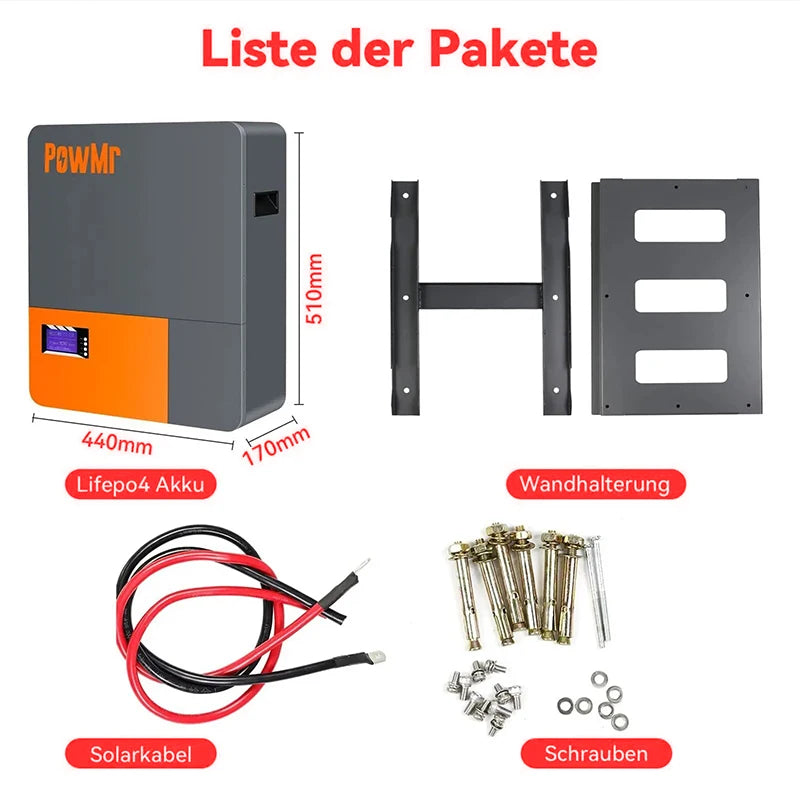 Zonne-omvormer – Solar Omvormer – Hybride Omvormer – Off-Grid Inverter – Pure Sinusgolf Uitgang – 6200W 48V – 100A MPPT Laadregelaar – Geïntegreerde Beveiligingskast - QUORE