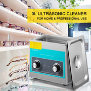 Ultrasone Reiniger - Wasmachine - Ultra Sonische Reiniger - 3L- met Verwarmer & Timer - voor Horloge en Sieraden