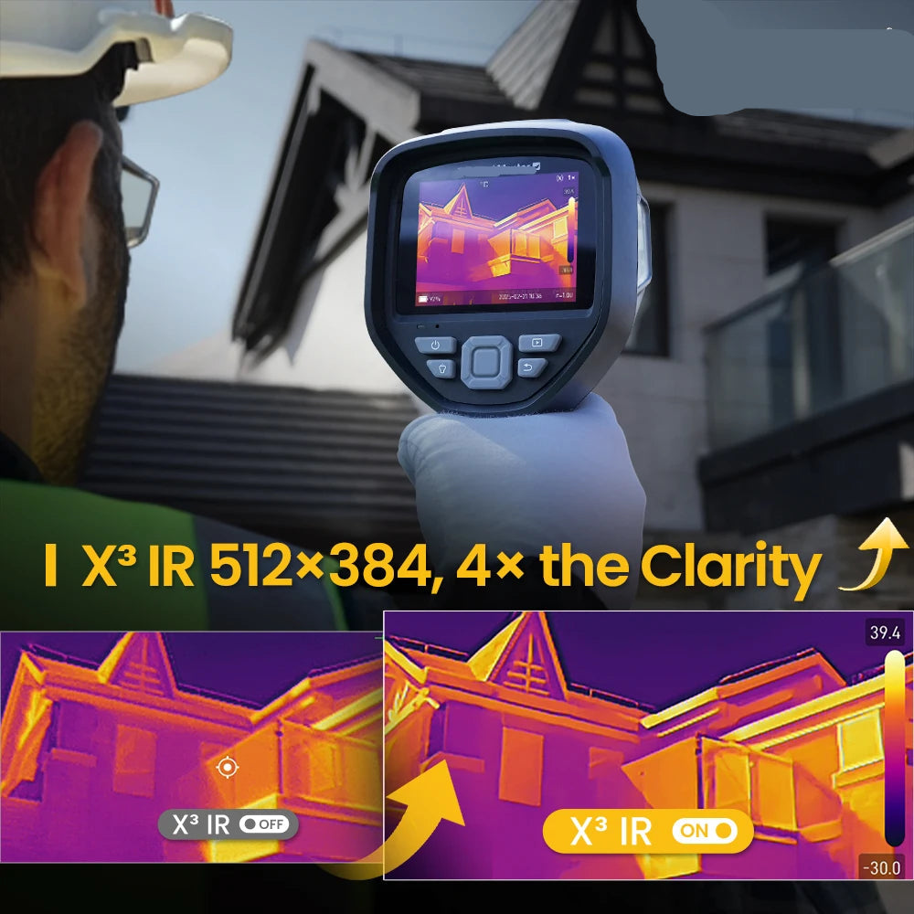 Warmtebeeldcamera – Warmtecamera – Infraroodcamera – Thermografische Camera – Compact – Temperatuurbereik -20°C Tot 550°C – Hoge Resolutie 256×192 Pixels - QUORE