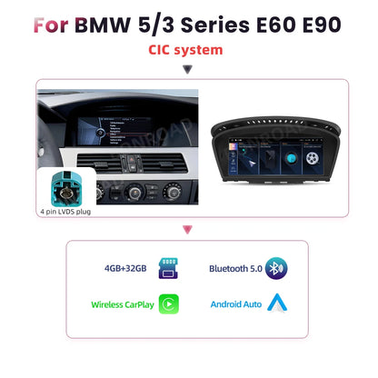 Draadloze Carplay Multimedia Speler – Android Auto Navigatie Systeem – Touchscreen Radio – GPS Stembediening – 8,8 Inch Scherm – 4 x 45W Versterker