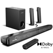 Soundbar - 2-in-1 - 4.1 Soundbar for TV - Detachable soundbar - Speakers - Speaker cables - Speaker - Stereo - BT 5.3 - 280W - 99dB - Black