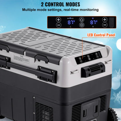 Draagbare Koelvriezer – Mobiele Koelkast – Camping Koelbox – Auto Koelbox – 40 Liter Inhoud – Dual Zone Temperatuurregeling