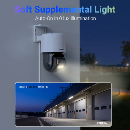 ANNKE 3K PT Speed Dome PoE Security Camera With 4pcs NightChroma Color Night Vision 2-Way Audio PT Cameras 8MP 8CH NVR