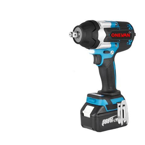 ONEVAN 1800N.M Torque Brushless Elektrische Slagschroevendraaier - 1/2 Inch Accu-Impactmoersleutel met 2 Batterijen - 18V Draadloze Power Tool - QUORE