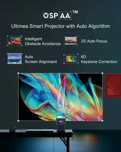 Projector – Beamer – Home Cinema Projector – Full HD Projector – Android Projector – Netflix Certificering – 1000 ANSI Lumen – Dolby Audio 20W Speakers