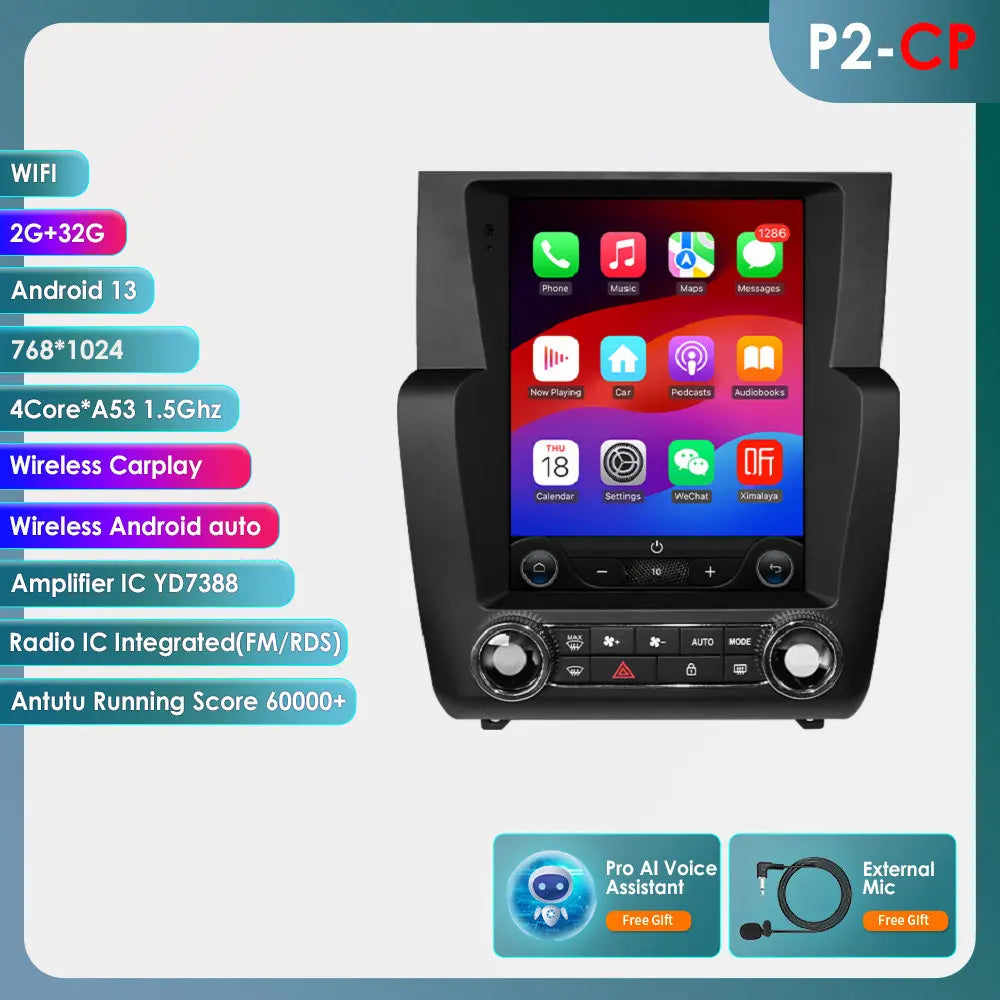 2Din Android Autoradio – Multimedia Speler – GPS Navigatie – Carplay Systeem – Auto Stereo – 9,7 Inch Touchscreen – Android 14 – Plug & Play Voor Citroën C4 C4L DS4 (2013-2017)