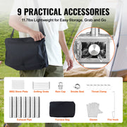 Wood Stove - Stove - Tent Stove - Rocket Stove - Camping Stove - Stainless Steel - with Chimney Pipes &amp; Gloves 700in³Firebox