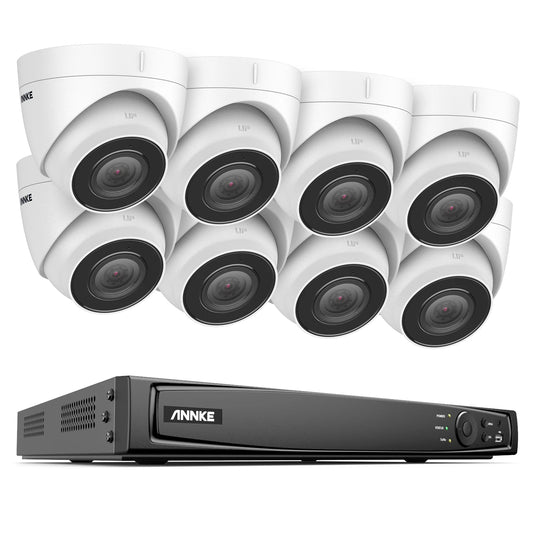 NVR Beveiligingssysteem – IP Camera Set – CCTV Cameras – Bewakingssysteem – Dome Camera’s – 5MP Resolutie – Nachtzicht 30 Meter – PoE Installatie