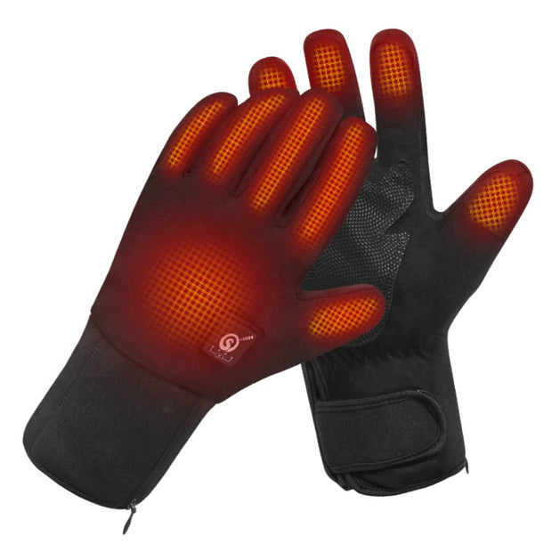 Savior Heat - Heated Gloves - Electric Heated Gloves - Ski Heated Gloves - Hand Warm - Rechargeable - for Men Women - Keep Warm Outdoor Sports Gloves - Size M - Black