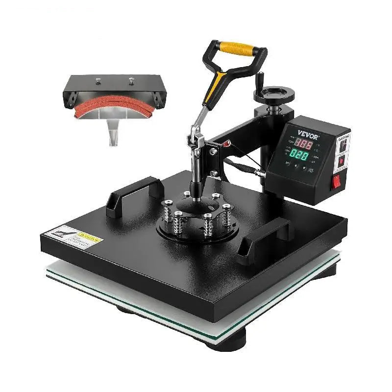Heat Press Machine – Hittepers – Transferpers – Textielpers – Kledingpers – 2-in-1 Ontwerp 38x38 Cm – Digitale Temperatuur En Tijd