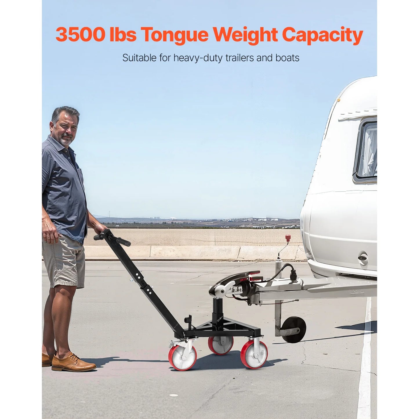 Trailer Dolly – Aanhanger Verplaatswagen – Trailer Versteller – Boot Dolly – Hoge Draagkracht Tot 1587 Kg – Verstelbare Hoogte 18/22 Inch