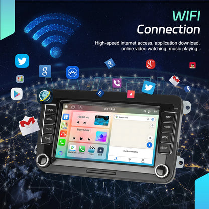 Inefala 7/9 Inch 6+128G CarPlay Android Auto Car Radio for VW Volkswagen Golf 5 6 Touran Passat B6 Polo Jetta Sharan Seat Skoda