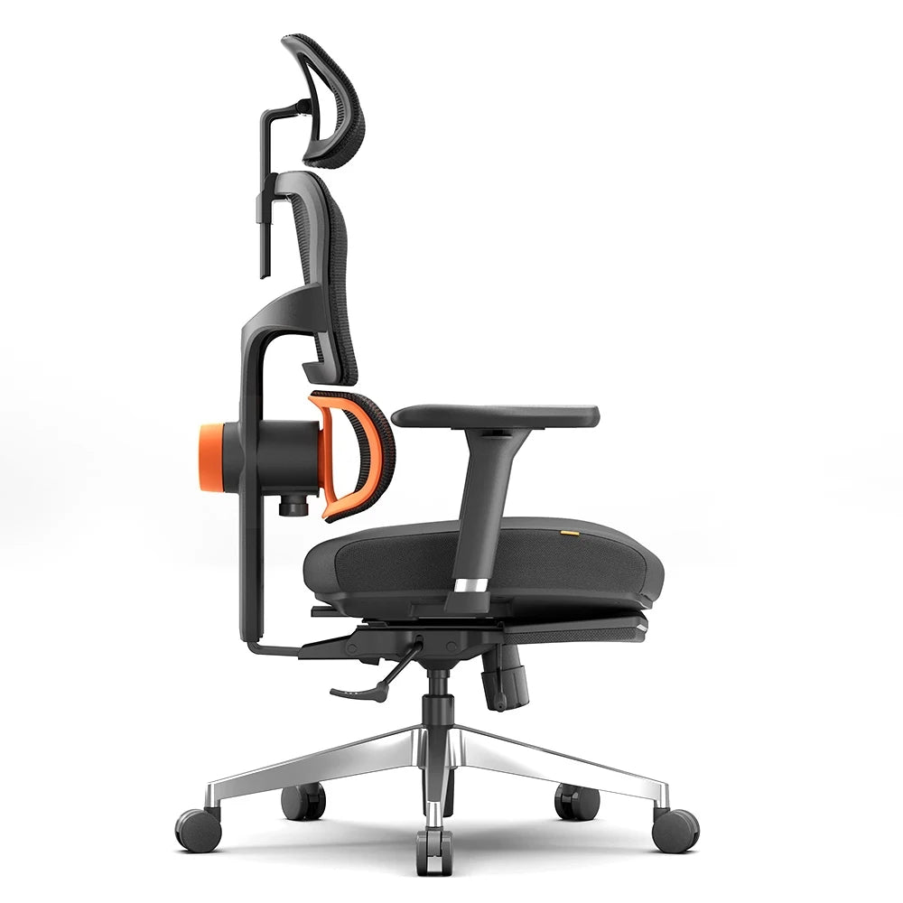 Ergonomische Bureaustoel – Gamingstoel - Comfortabele Stoel – Kantoorstoel – Thuiswerkstoel – Instelbare Rugleuning – Ademend Mesh – Uitschuifbare Voetensteun