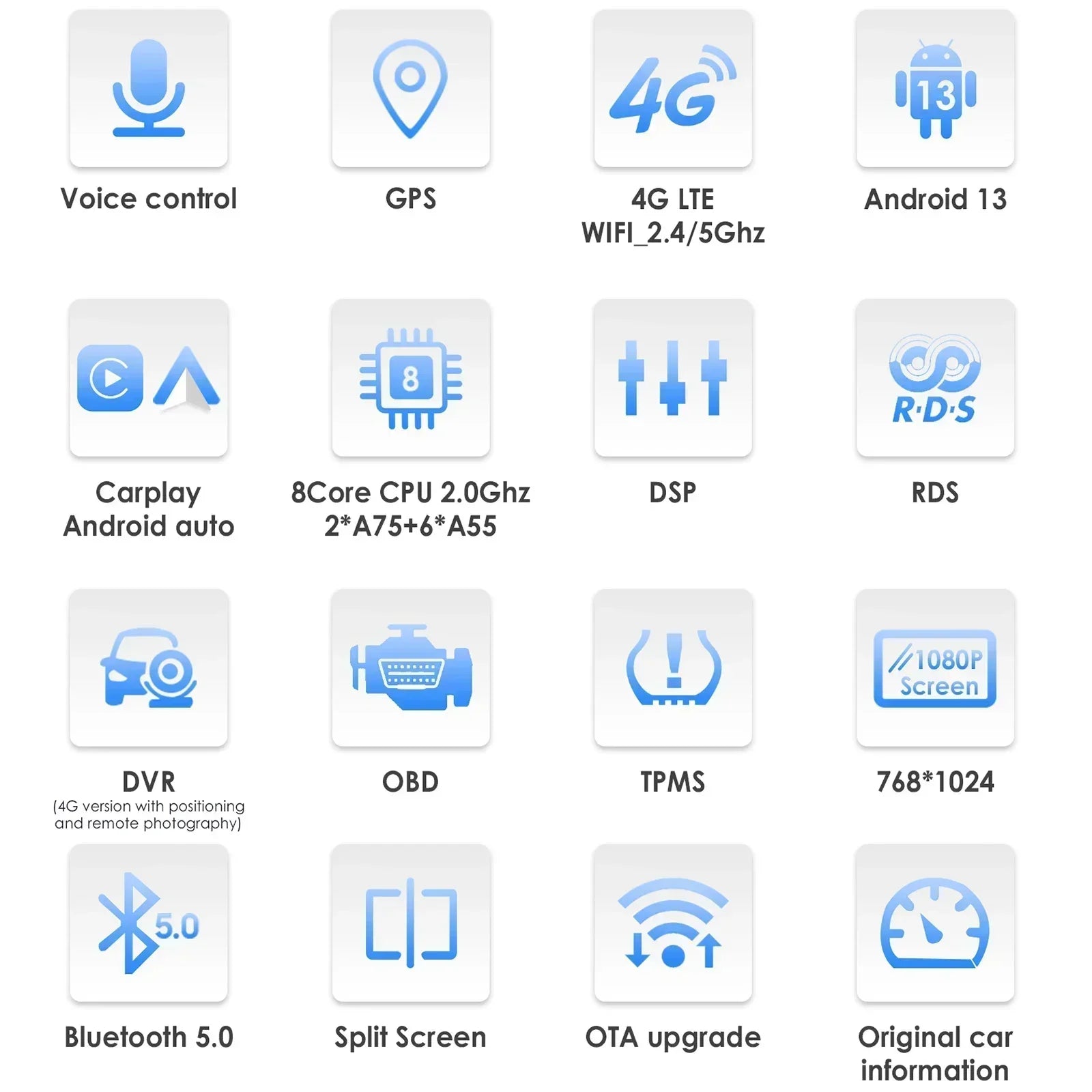 Carplay Radio – Autoradio – Multimedia Systeem – Android Headunit – Navigatie – 9,7 Inch Scherm – 4G Verbinding – 2Din Inbouw - QUORE