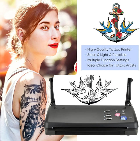 Tattoo Stencil Printer – Tattoo Printer – Thermische Printer - Inclusief Transfer Papier - QUORE