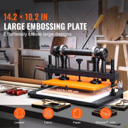 Embossing Machine - Leder Embossing - Stansmachine - Embossing Mallen - Leder Snijmachine - 28 x 14 cm - Leder Embossing Machine met Drukslag