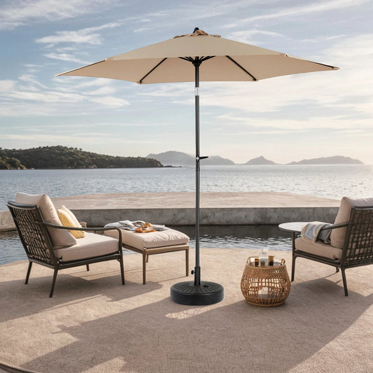Parasol – Tuinparasol – Balkonparasol – Zweefparasol – Stokparasol – 4,5 Meter Diameter – UV-Bestendig Polyester – Kantelbaar – Slingerbediening