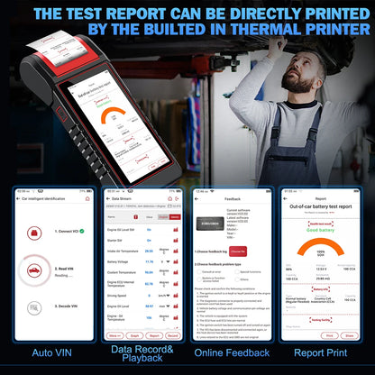 OBD2 Scanner – Auto Uitleesapparaat – Diagnoseapparaat – Auto Scanner – Diagnosetool – 5.99 Inch Touchscreen – Ingebouwde Printer