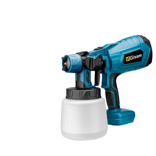 Gisam - Elektrische Verfspuit - Verfspuit - Draadloos Elektrisch Verfspuitpistool - HVLP - Thuis Draagbaar Verfspuitpistool - Auto Meubel Staal Coating Luchtpenseel - Zonder Batterij - Blauw - QUORE