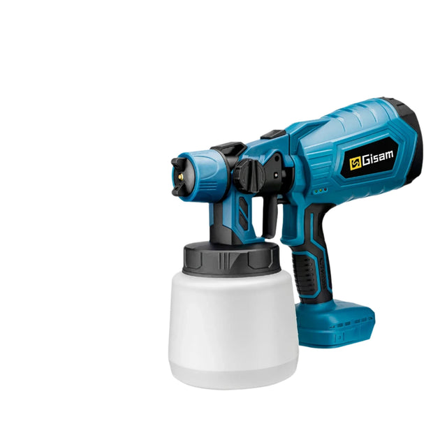 Gisam - Elektrische Verfspuit - Verfspuit - Draadloos Elektrisch Verfspuitpistool - HVLP - Thuis Draagbaar Verfspuitpistool - Auto Meubel Staal Coating Luchtpenseel - Zonder Batterij - Blauw