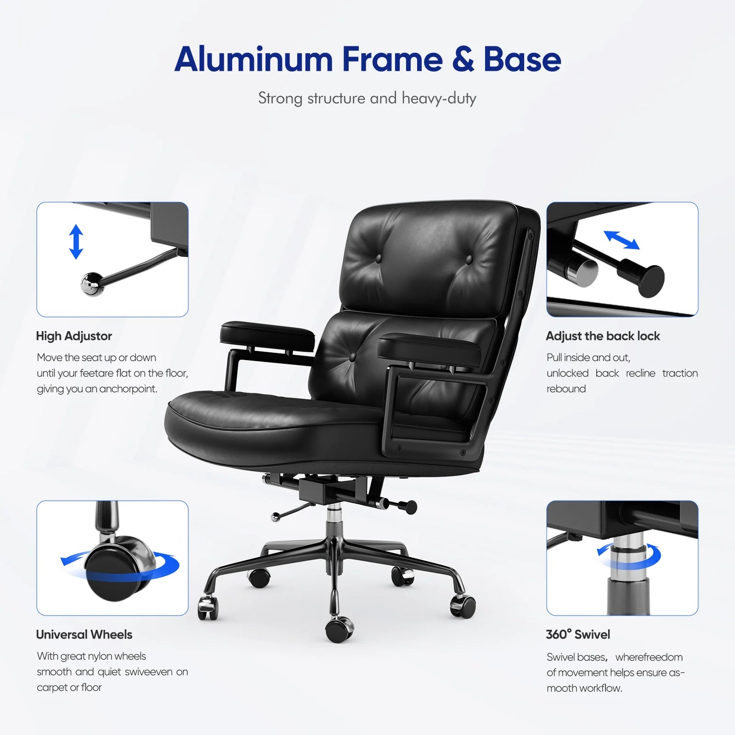 Gamestoel – Gaming Stoel – Game Stoel – Bureaustoel – Gamingchair – Echt Leren Bekleding – Ergonomisch Met Verstelbare Rugleuning