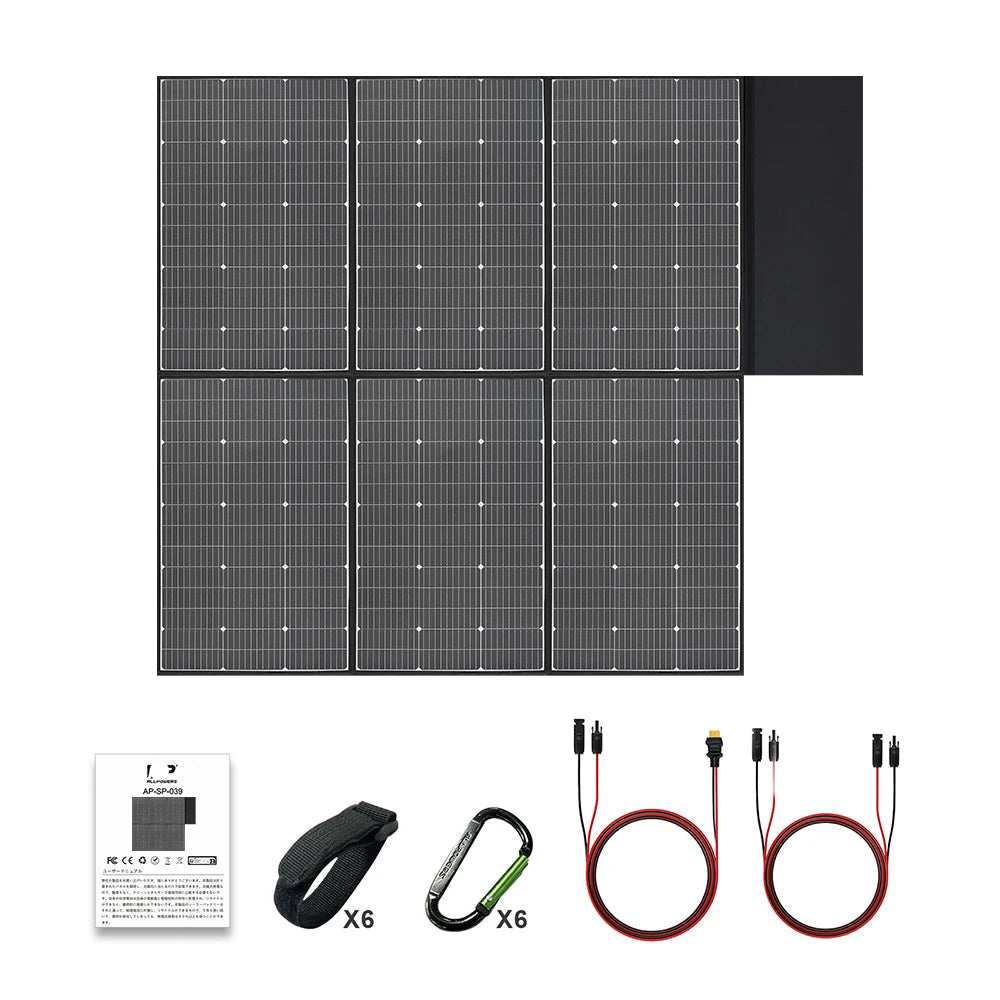 Opvouwbaar Zonnepaneel – Draagbaar Zonnepaneel – Mobiel Zonnepaneel – Outdoor Zonnepaneel – 600W Vermogen – Hoog Rendement