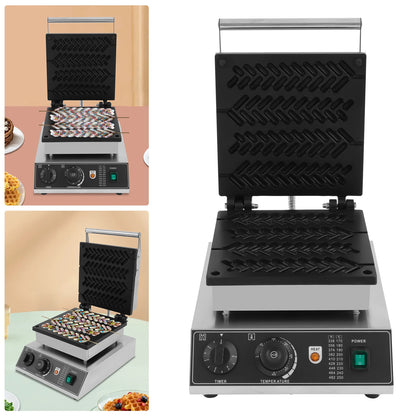 Wafelijzer – Wafel Maker – Wafelijzer Tarwestengel – Wafel Bakker – Wafelijzer 4 Wafels – Gietaluminium – Non-Stick Coating