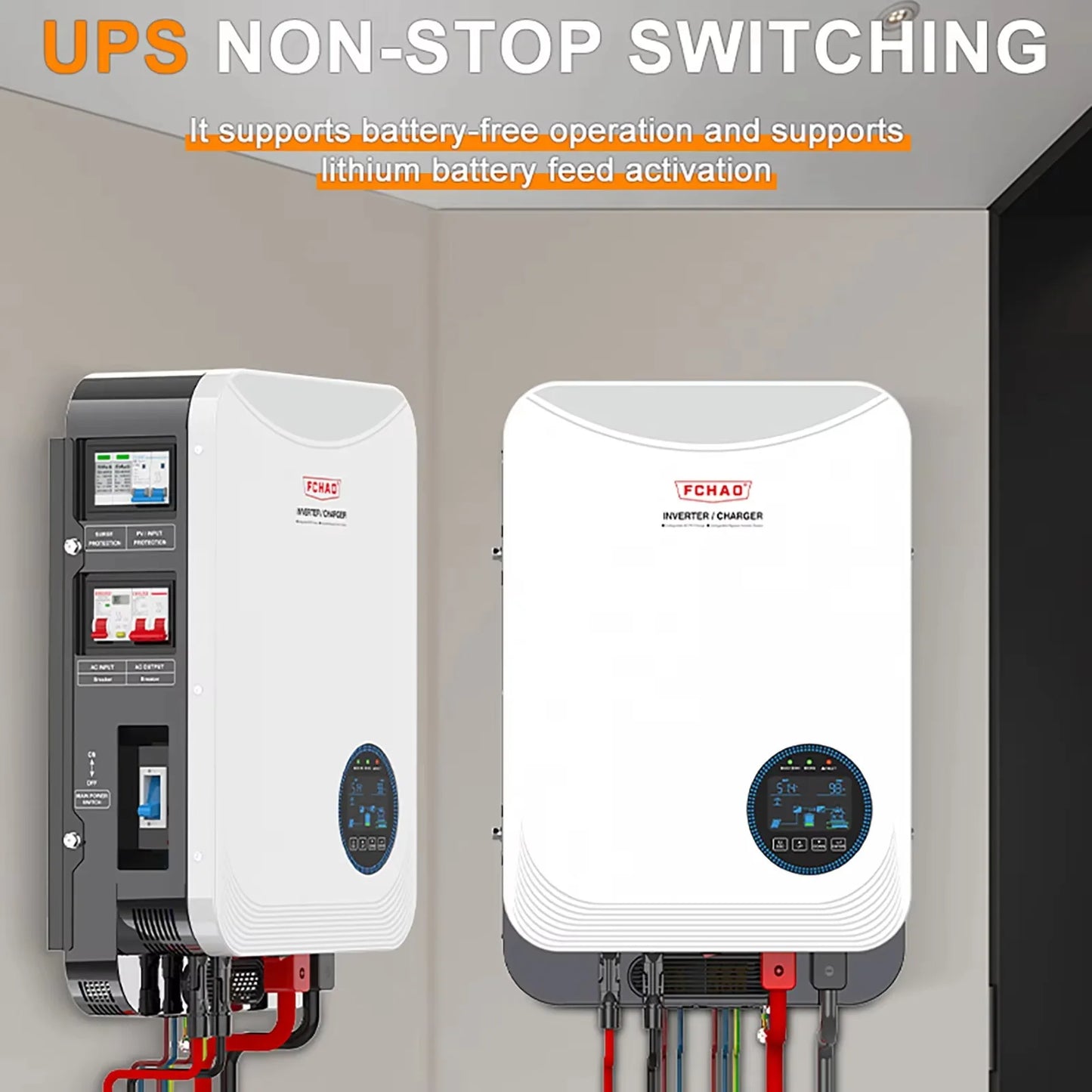 Hybride Zonnestroomomvormer – Zonne-omvormer – Solar Inverter – Off-Grid Omvormer – Batterijloze Omvormer – 6,2 kW 48V Variant – 100A MPPT Laadregelaar – Pure Sinusgolfuitgang