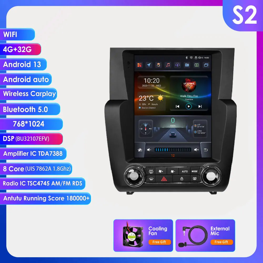 Autoradio – 2Din Autoradio – Android Autoradio – Multimedia Speler – Auto Stereo – 9,7 Inch Touchscreen – 8-Core 4G Connectiviteit