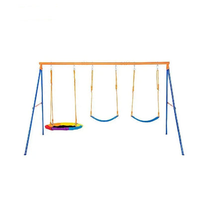 Kinderschommel - Schommel - Outdoor Schommel - 3-in-1 - Metalen A-Frame Schommel - Tuinspeelgoed - Voor 3-6 Jaar - Tot 272 kg - Plastic 1 Persoon