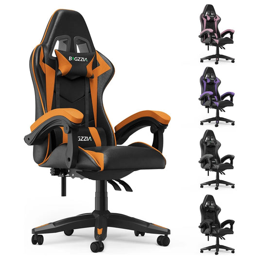 Gaming Chair Office Chair Ergonomic PU Leather Computer Desk Chair with Headrest and Lumbar Support Game Chairs Racing Chair - QUORE