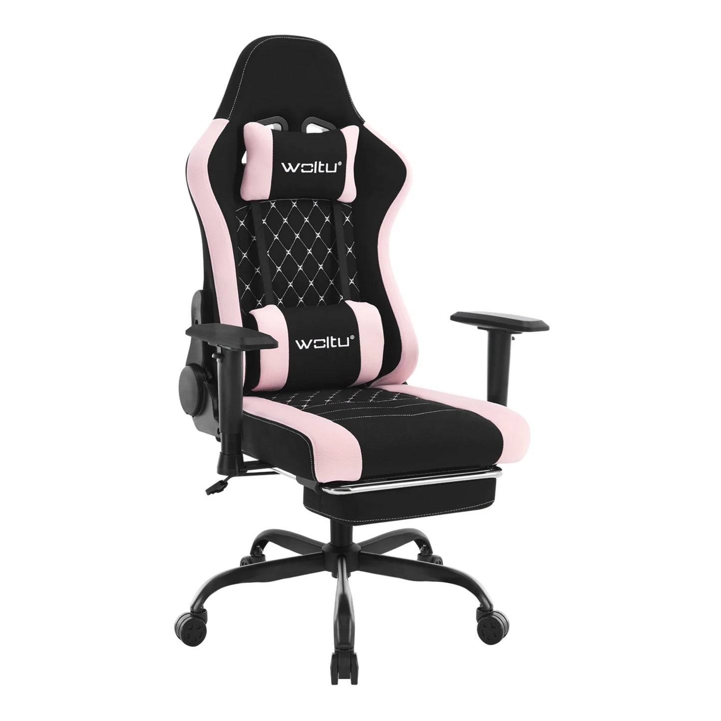 Ergonomische Gaming- en Bureaustoel – Gamerstoel – Bureaustoel – Draaistoel – Office Chair – Massagefunctie – Ademend Mesh Materiaal – Zwart/Roze