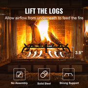 Firewood Rack - Firewood Rack - Indoor Wood Storage - Wood Storage - Wood Rack - Indoor Firewood Rack - Firewood Storage - Firewood Rack - Outdoor Firewood Rack - 27in - 6 Legs - Solid Powder Coated Steel Bars - Black