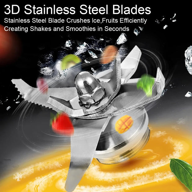 Blender - Smoothie Blender - Blender to go - Smoothie Makers - Smoothie maker - 1800W - BPA-free 1.8L and 0.6L Dual Jar - Black