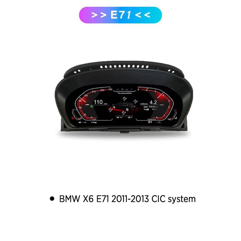 Digitaal Dashboard – Digitaal Cluster – Virtueel Cockpit – Instrumentenpaneel – Snelheidsmeter – 12,3 Inch HD-scherm – Plug & Play Installatie – Variant X6 E71