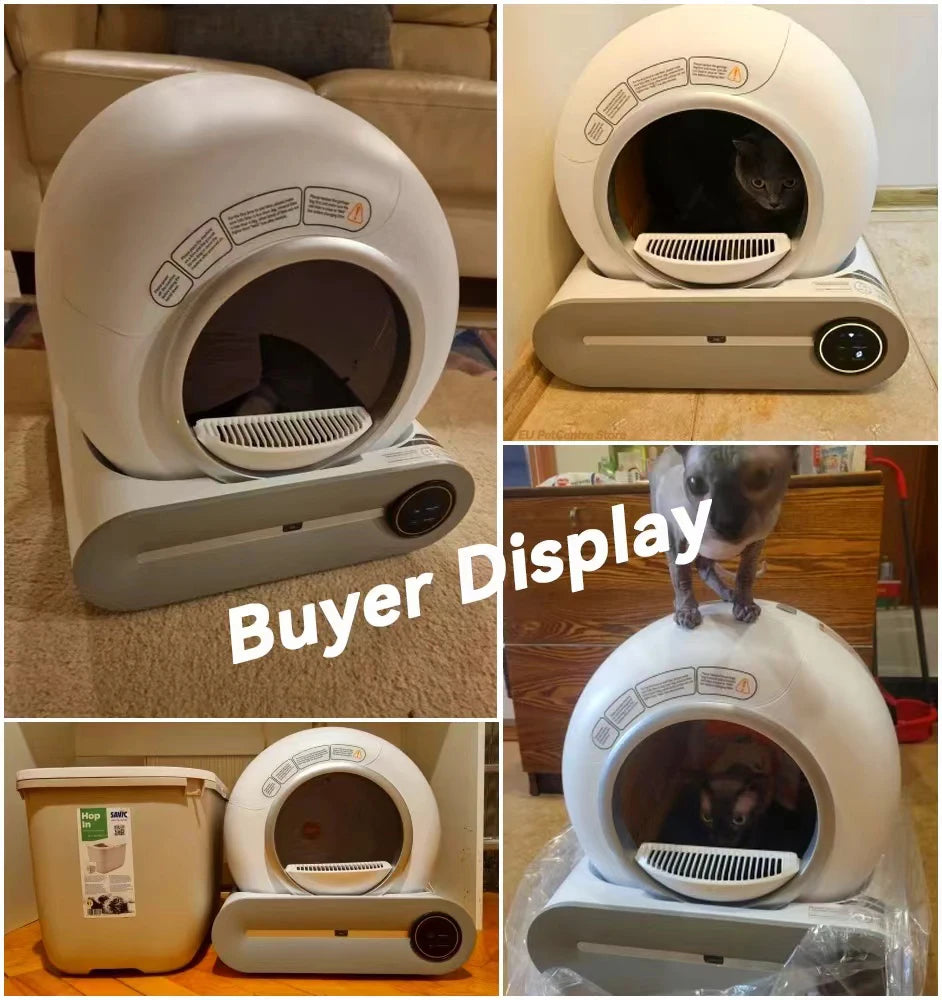 Zelfreinigende Kattenbak - Automatische Kattenbak - Kattenbak - 65L - Extra Grote - Geschikt voor Meerdere Katten - met App Besturing