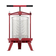 Vevor - Hand press - Fruit wine press - Manual press - for winemaking - 14L - Stainless steel - Red
