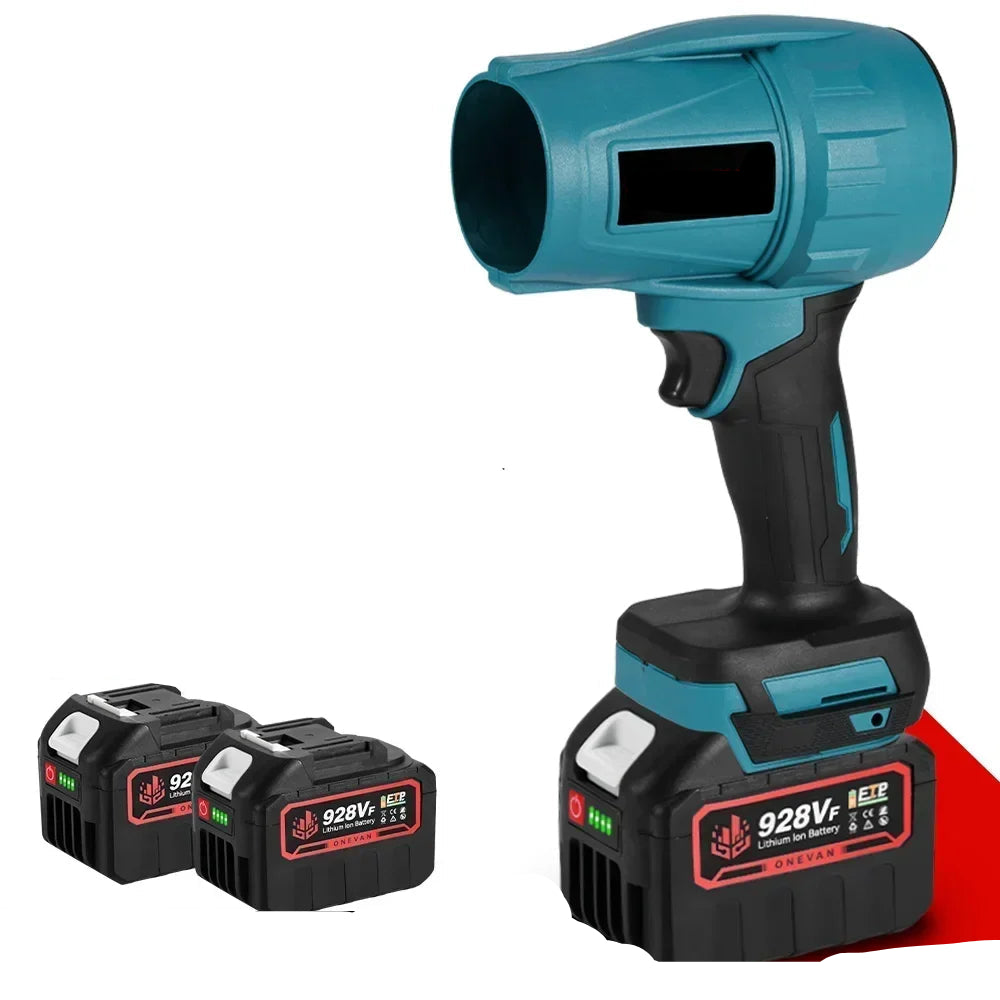 Turbo Fan - Blower - Air Duster - Jet Fan - Waaier - Ventilator - Elektrische - 2000W - Borstelloze - Handventilator - voor Blad, Stof, Sneeuw en Auto’s - met 2 Batterijen 588VF Set - QUORE