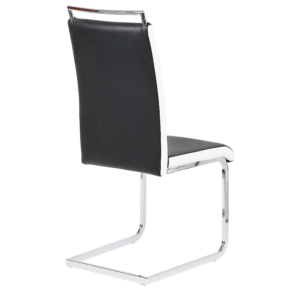 Set of 2 dining room chairs, cantilever kitchen chair, modern chairs, upholstered, dining table chairs, visitor chair - QUORE