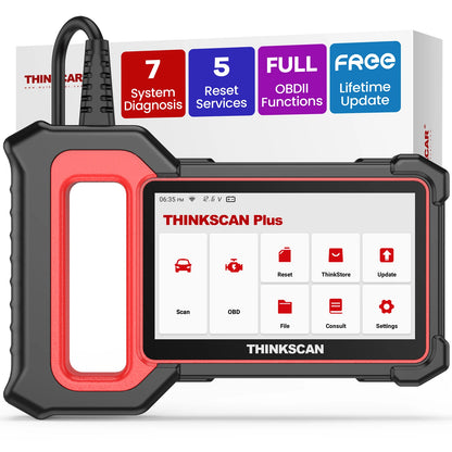 THINKCAR Thinkscan Plus S7 OBD2 Scanner Transmission/ABS/SRS Diagnosis Code Reader Automotive Car Tool Lifetime Free Update - QUORE