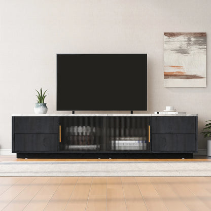 TV-Meubel – Tv-Kast – Mediameubel – Tv-Stand – Voor Televisies Tot 70 Inch – Marmeren Blad – Kabelmanagement